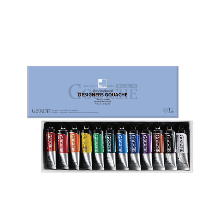 Conjunto Guache Profissional com 12 Tubos de 15ml - ShinHan