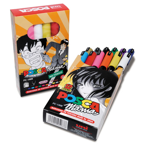 Posca Mania Conjunto 12 marcadores acrílicos PC1MR