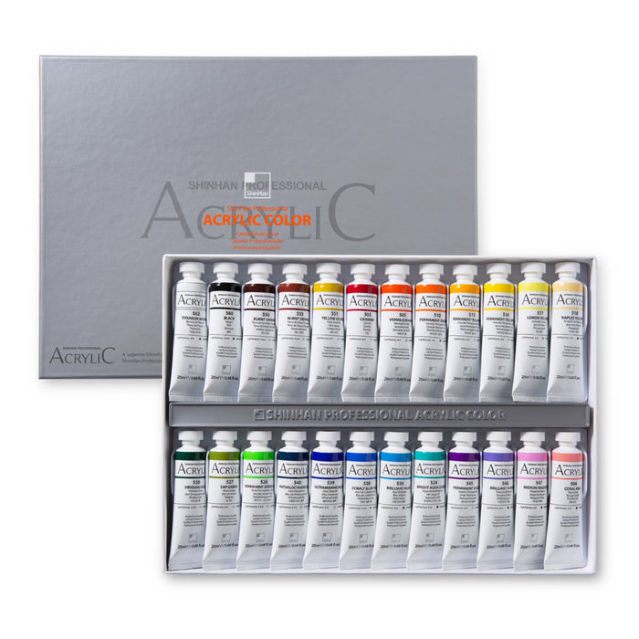 Conjunto de tinta acrílica 24 tubos 20ml - ShinHan Professional