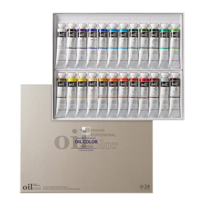 Conjunto de tinta a óleo 24 tubos 20ml - ShinHan Professional