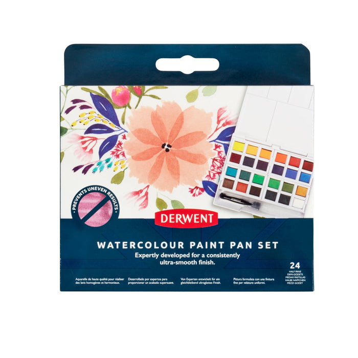 Conjunto aquarela de viagem 24 meio godet - Derwent