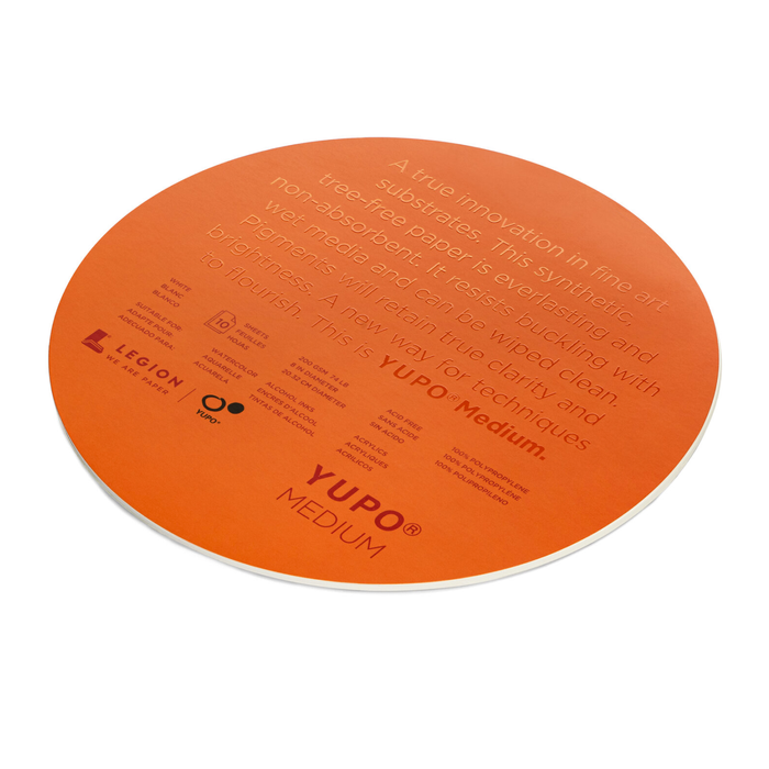 Bloco de papel circular médio Yupo 200g - papel Legion