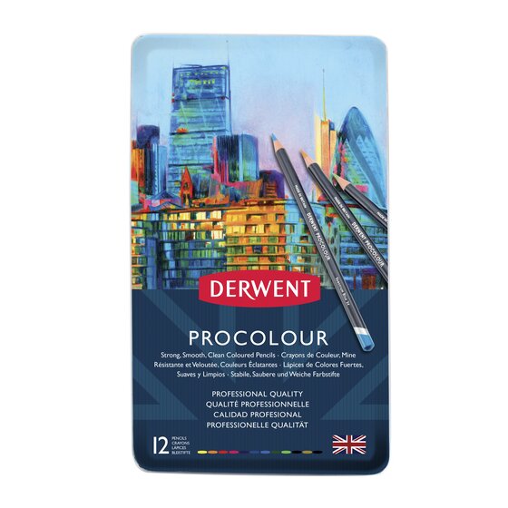 Conjunto de 12 lápis de cor Procolour - Derwent