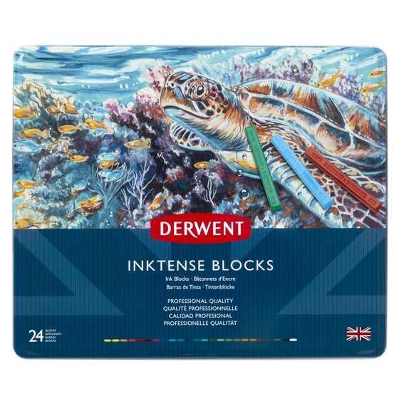 Conjunto de 24 barras de cores Inktense Blocks - Derwent