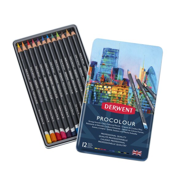 Conjunto de 12 lápis de cor Procolour - Derwent