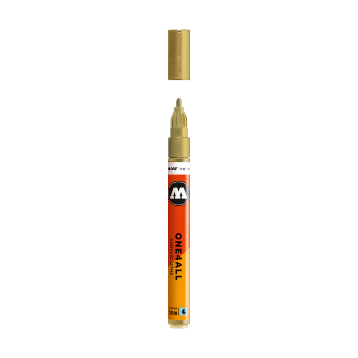 Conjunto de 6 marcadores acrílicos ONE4ALL 127HS set Metálico 2MM Molotow