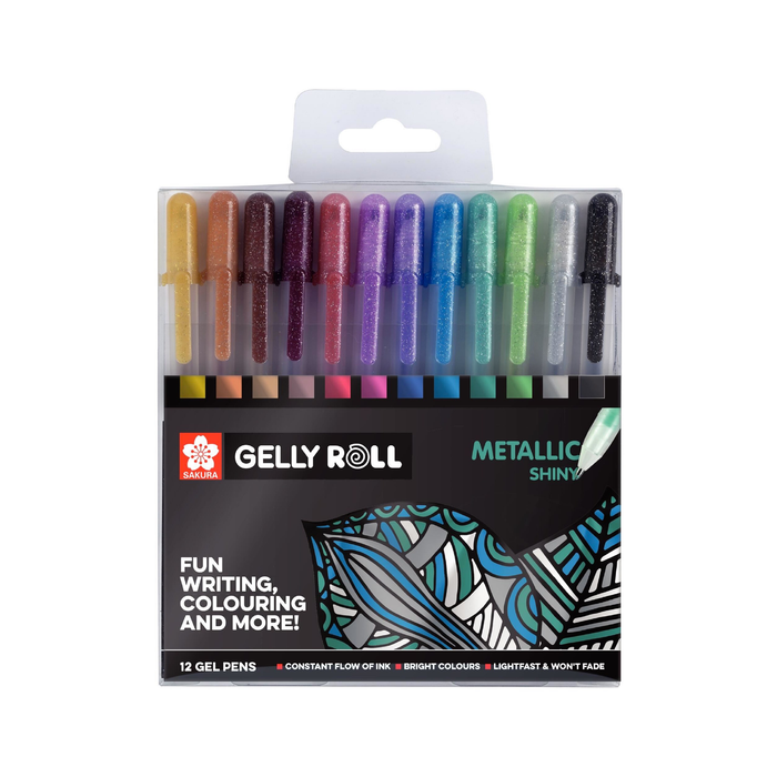 Conjunto de 12 canetas gel metálicas Gelly roll - Sakura