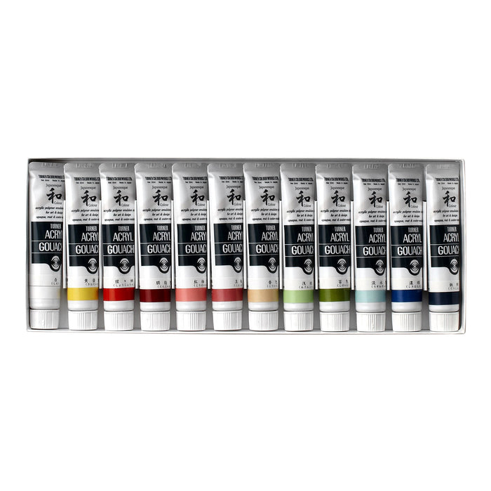 Conjunto 12 Turner Acrílico Guache Japonês 20ml