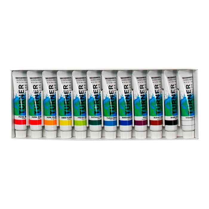 Conjunto 12 Guache Acrílico Turner Terra 11ml