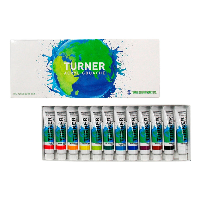 Conjunto 12 Guache Acrílico Turner Terra 11ml