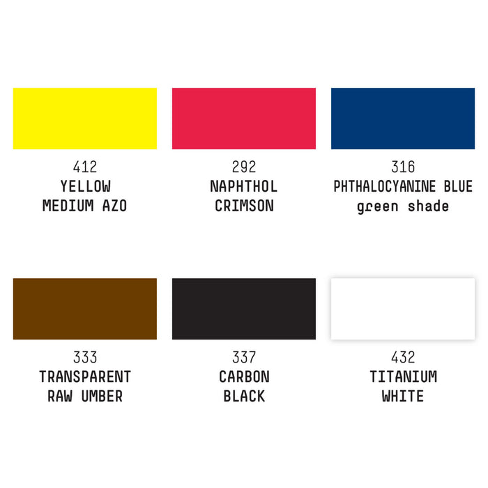 Conjunto de tinta acrílica 6 cores essenciais - Liquitex