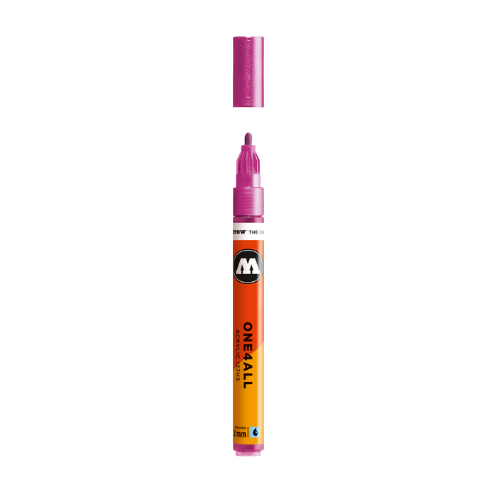 Conjunto de 6 marcadores acrílicos ONE4ALL 127HS set Metálico 2MM Molotow