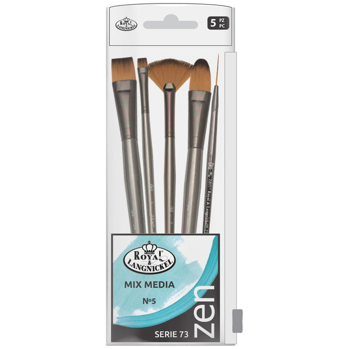 Conjunto básico de 5 pincéis para mídia mista nº 5 - R&L Zen S73