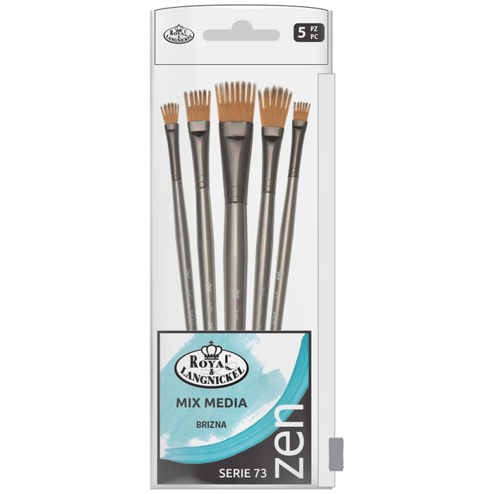 Conjunto básico de 5 pincéis para misturar Brizna médio - R&L Zen S73