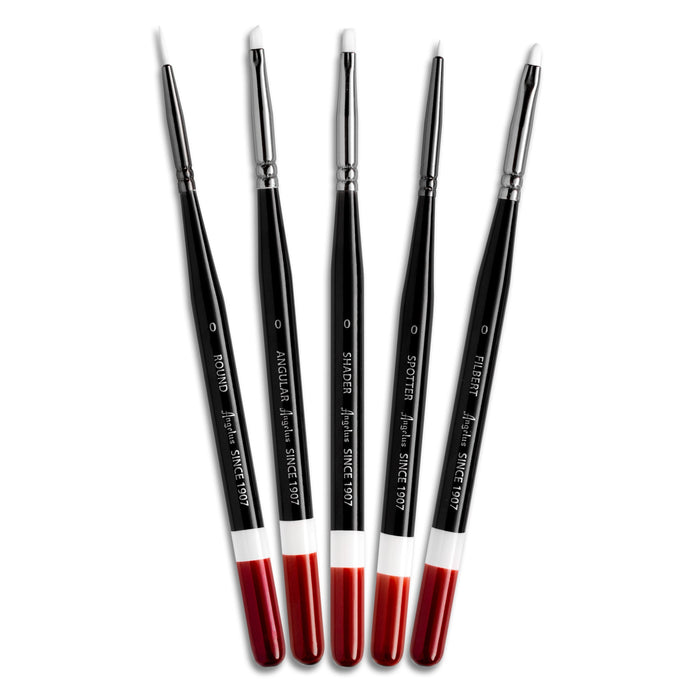 Conjunto de 5 pincéis Angelus para micro detalhes