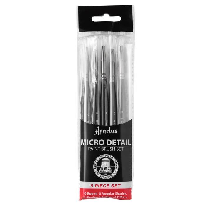 Conjunto de 5 pincéis Angelus para micro detalhes