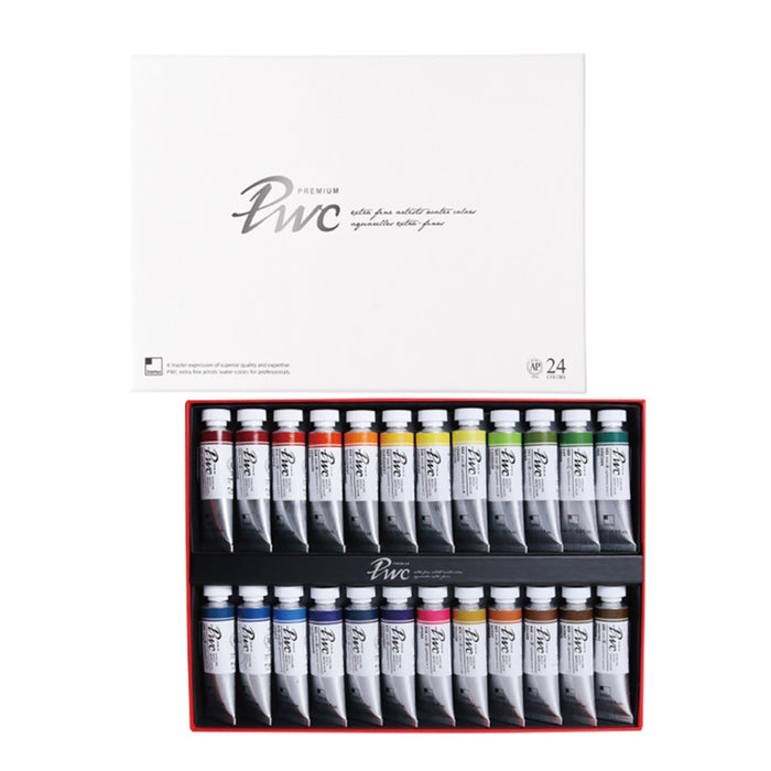 Conjunto Aquarela Extra Fina PWC com 24 Tubos de 15ml - ShinHan