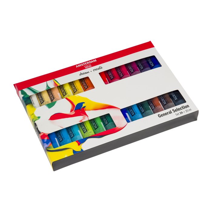 Conjunto de tinta acrílica 20ml 24 unidades - Amsterdã
