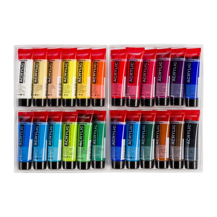 Conjunto de tinta acrílica 20ml 24 unidades - Amsterdã