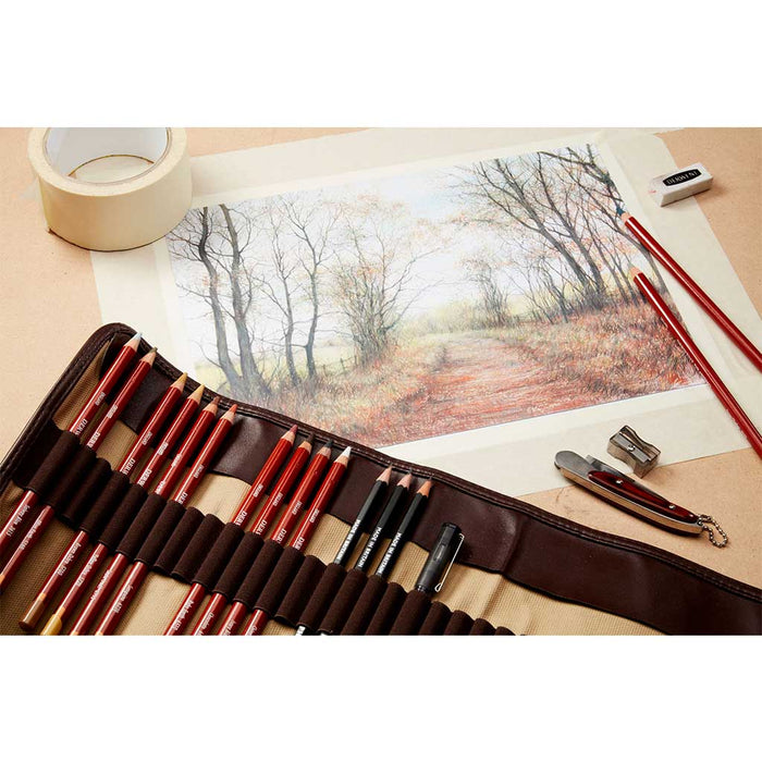 Conjunto de 24 lápis de cor para desenho - Derwent