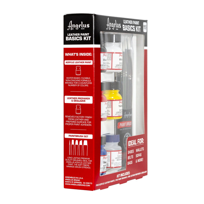 Conjunto de pintura de couro Angelus Basics - caixa 11 unidades
