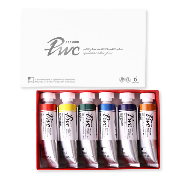 PWC Aquarela Extra Fina 6 unidades 15ml Conjunto A - ShinHan