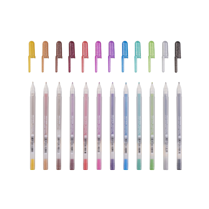Conjunto de 12 canetas gel metálicas Gelly roll - Sakura