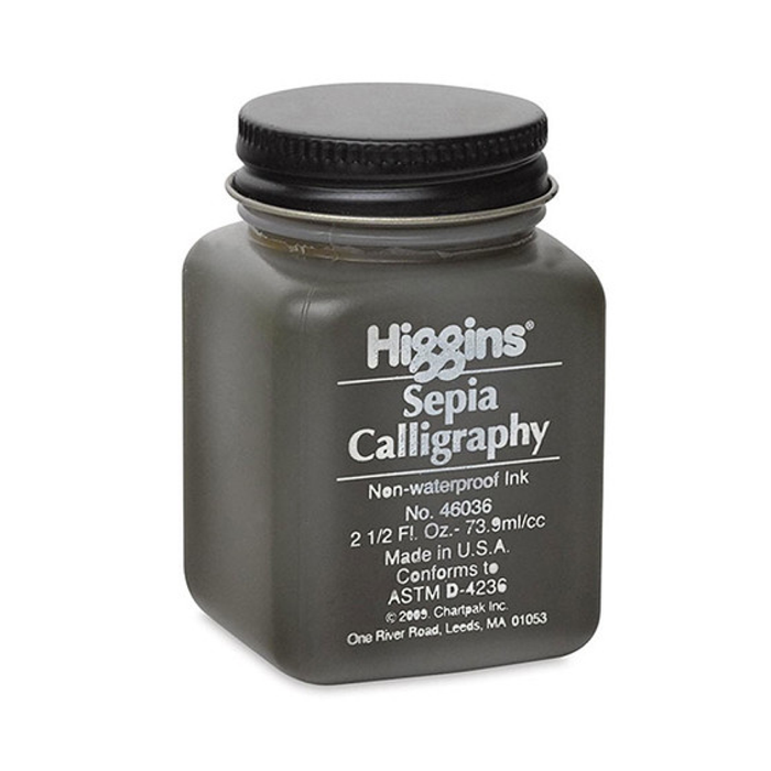 Tinta de caligrafia sépia Eternal Ink 73.9ML - Higgins