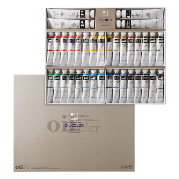 Conjunto de tinta a óleo 36 tubos 20ml - ShinHan Professional