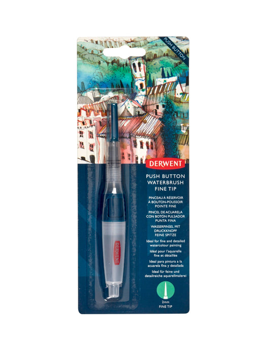 Pincel com reservatório de ponta fina Push Button - Derwent