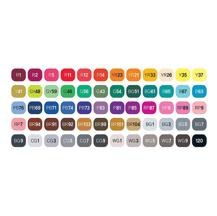 Pasta com 60 marcadores TWIN TOUCH - CONJUNTO A