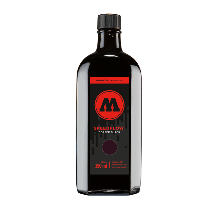 Tinta permanente negra Speedflow cocktail ink 250ml - Molotow