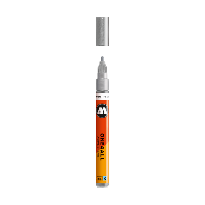 Conjunto de 6 marcadores acrílicos ONE4ALL 127HS set Metálico 2MM Molotow