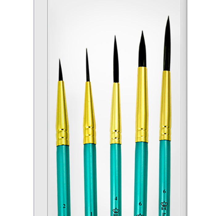 Conjunto de 5 pincéis para eyeliner - R&L Mint S88