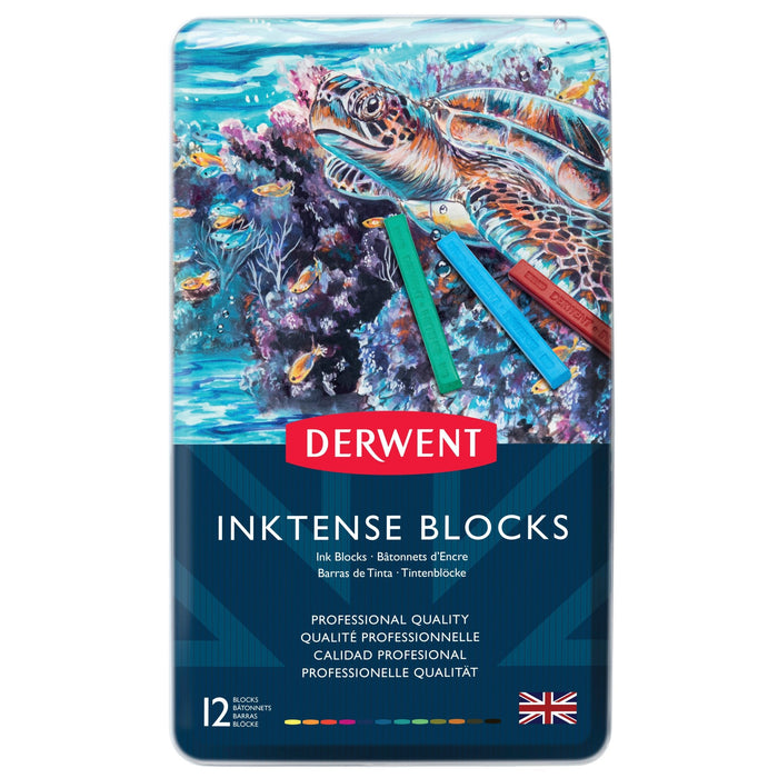 Conjunto de 12 barras de cores Inktense Blocks - Derwent