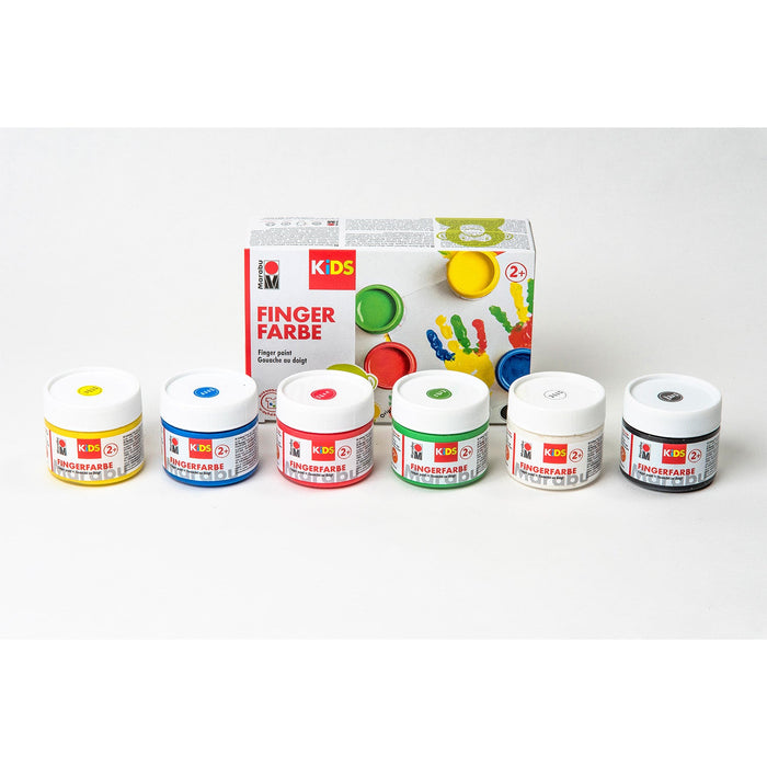 Conjunto de pintura a dedo Marabu Kids 6x100 ml