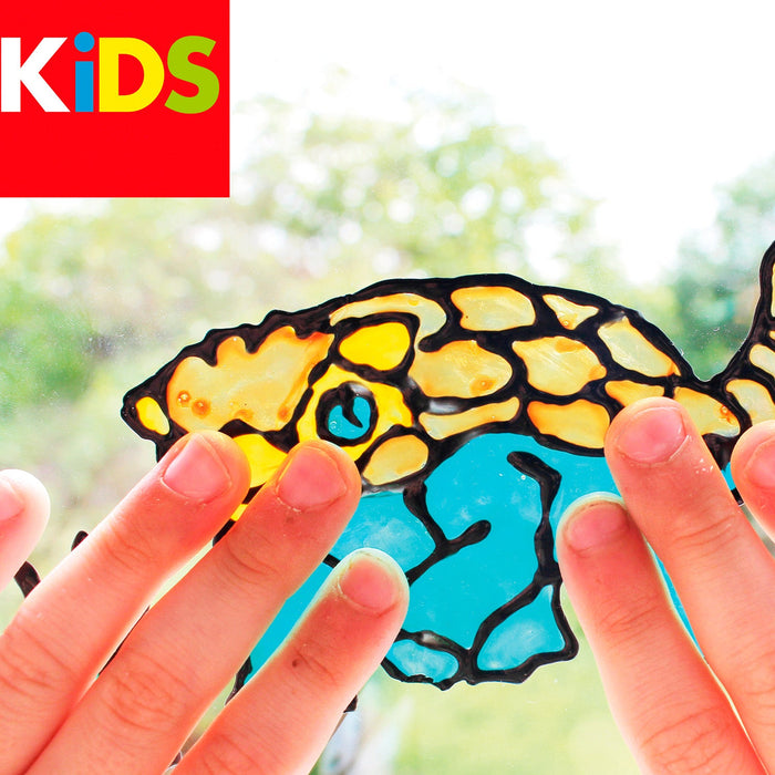 Conjunto de pintura para janela de dinossauro Marabu Kids 6x25ml