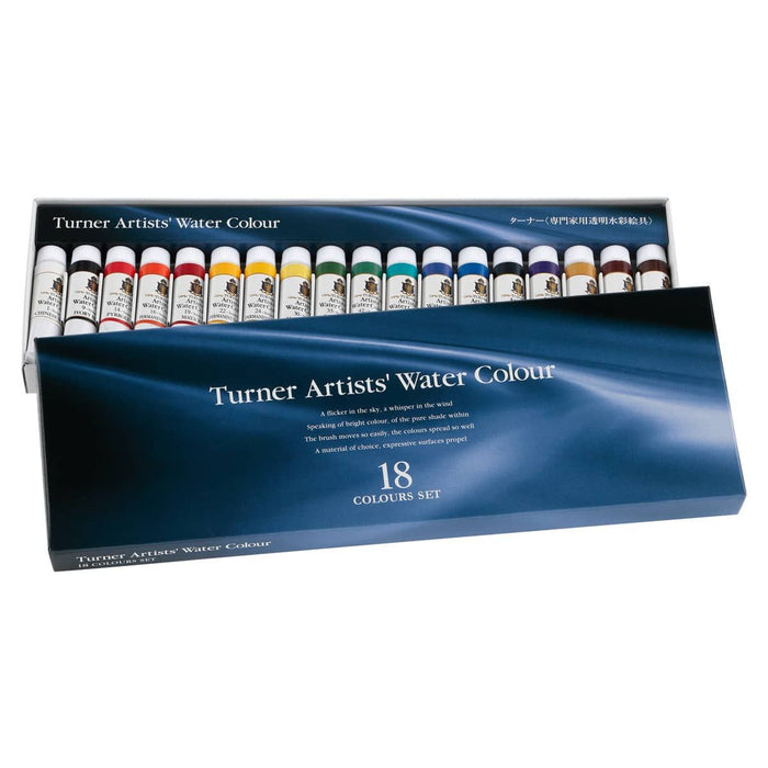 Conjunto de 18 Aquarelas em tubo Turner de 5ml