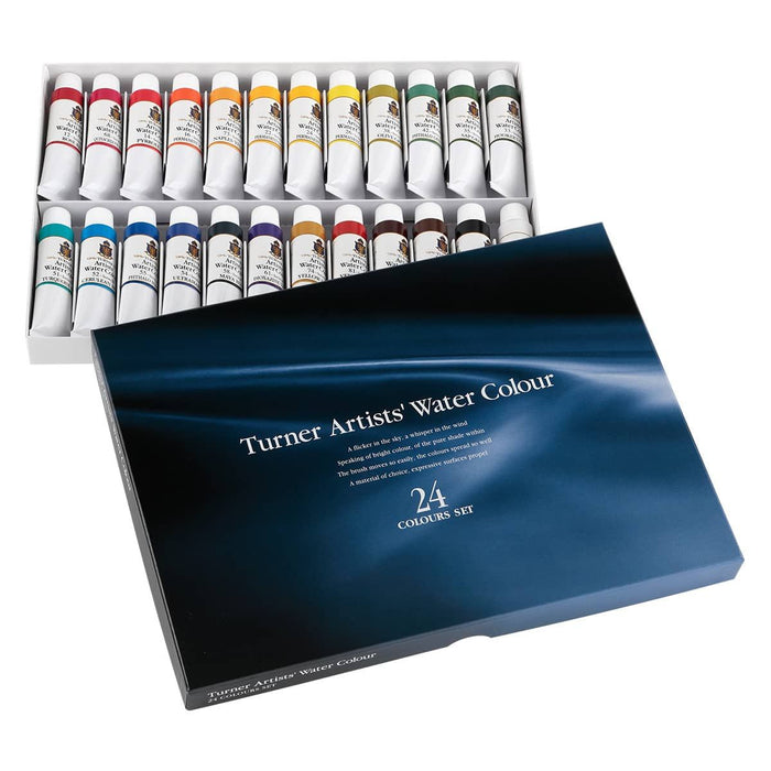 Conjunto de 24 Aquarelas em tubo Turner de 5ml